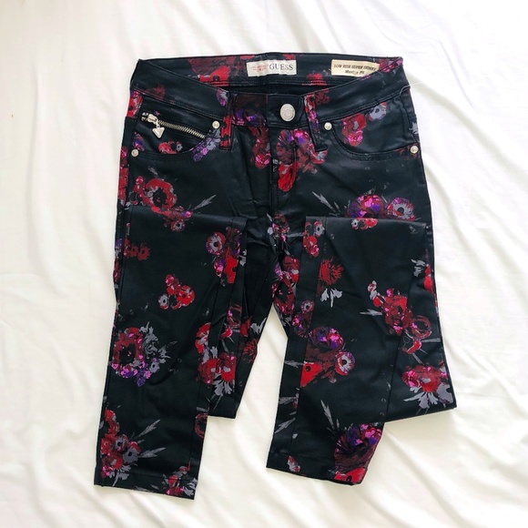 GUESS Leather PANTS (SIZE US 26) Low Rise Super Skinny Maxine Fit - Picture 1 of 4